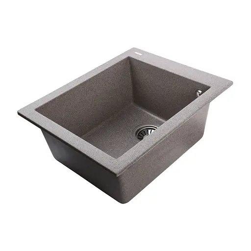 Гранітна мийка Globus Lux Lama мокко 410x500 мм, Сірий - фото 4