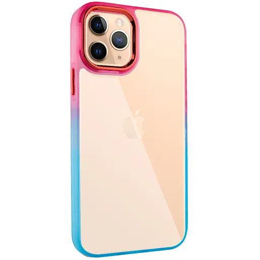 Чехол Epik TPU+PC Fresh sip series для Apple iPhone 11 Pro Max 6.5 Бирюзовый/Розовый - фото 1