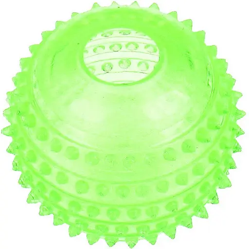 Іграшка для собак TatraPet Dental Gum гумовий м'ячик з шипами отвором 9 см