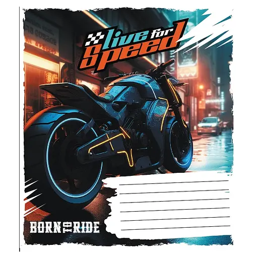 Тетрадь ученическая Жизнь на скорости 024-550283K-1 в клетку, 24 листа