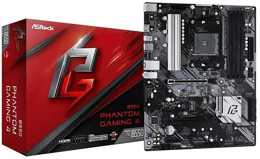 Материнская плата AsRock B550 Phantom Gaming 4 (B550 Phantom Gaming 4) (Socket AM4, AMD B550, Micro-ATX) - фото 5