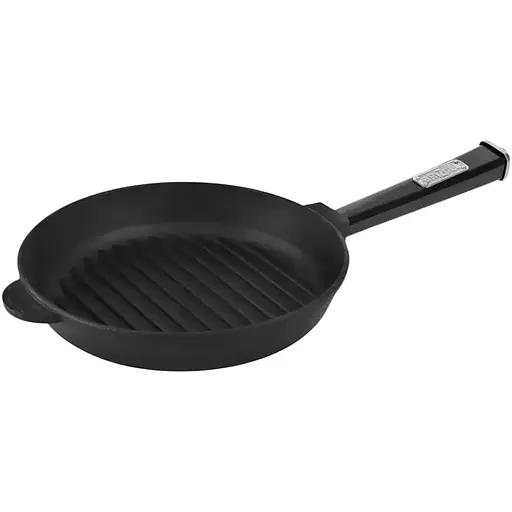 Уцінка. Сковорода-гриль Brizoll Optima-Bordo чавунна з ручкою 26х4 cм (O2640G-P2) - фото 1