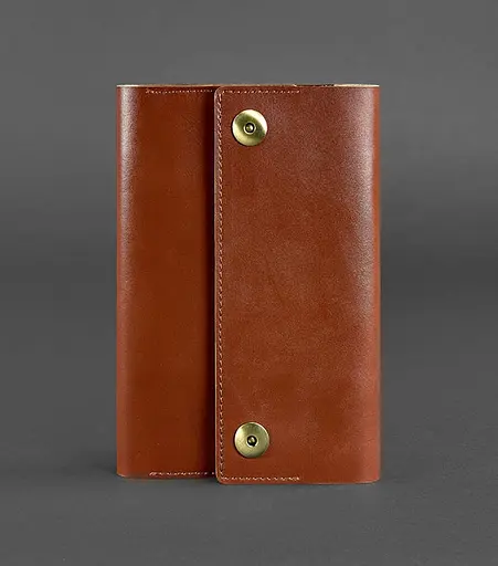 Шкіряний блокнот (Софт-бук) 5.0 світло-коричневий - фото 1