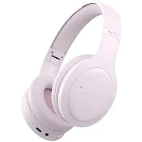 Наушники беспроводные Havit H633BT Pink Bluetooth 5.1 микрофон динамика 40 мм Type-C 350 mAh (HV-H633BT) - фото 5