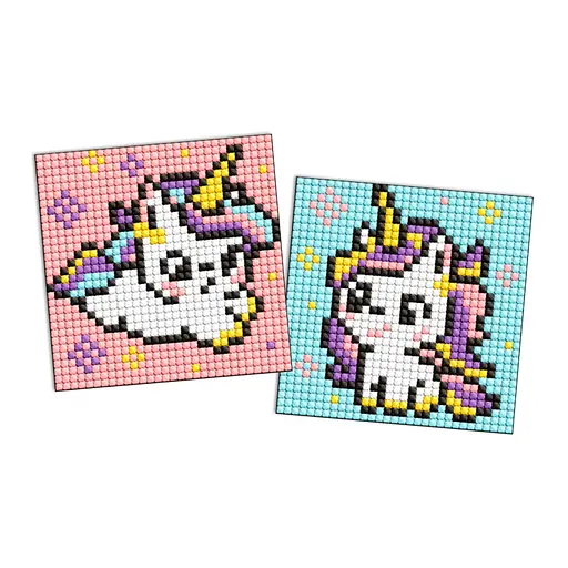Алмазная мозаика Два единорога Ideyka AMG1044 на магнитной основе 9x9 см - фото 1