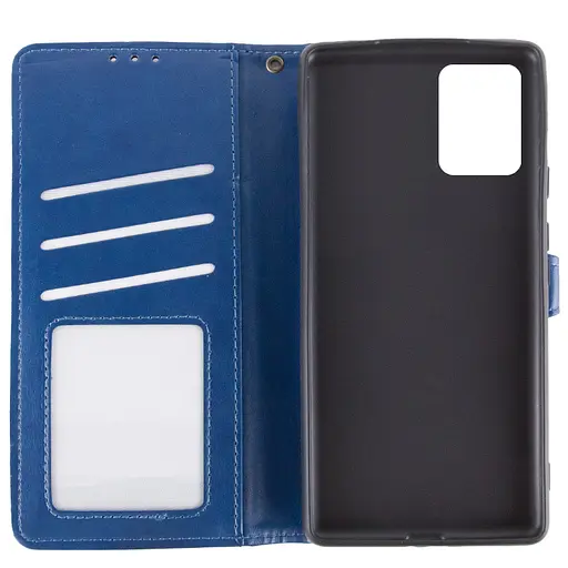 Кожаный чехол-книжка GETMAN Gallant (PU) для Motorola Moto E13 Синий - фото 7