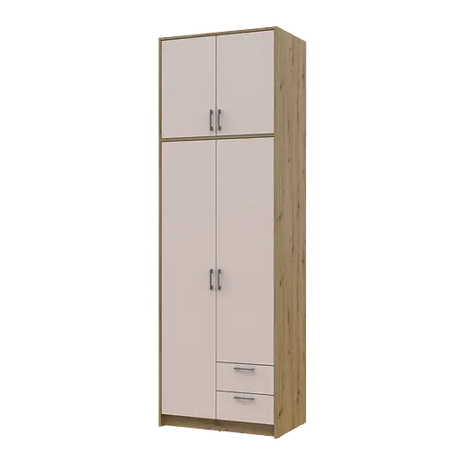 Антресоль высокая Doros Ронди Дуб Артизан/Кашемир 2 ДСП 82х52х65 (41516181) - фото 5