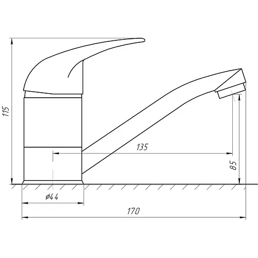 Змішувач для умивальника EcoMix ELIT EM-N-103M-WH-1 поворотний 15см для ванної кімнати без шлангів - фото 5