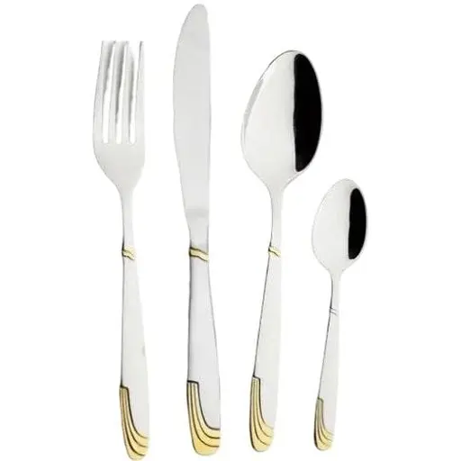 Набор столовых приборов Bohmann BP-A84-GM на 12 персон с позолотой 84 предмета - фото 1