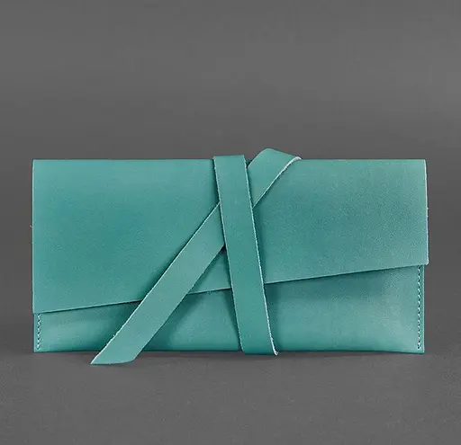 Кожаный женский тревел-кейс Voyager 1.2 Бирюзовый - фото 5