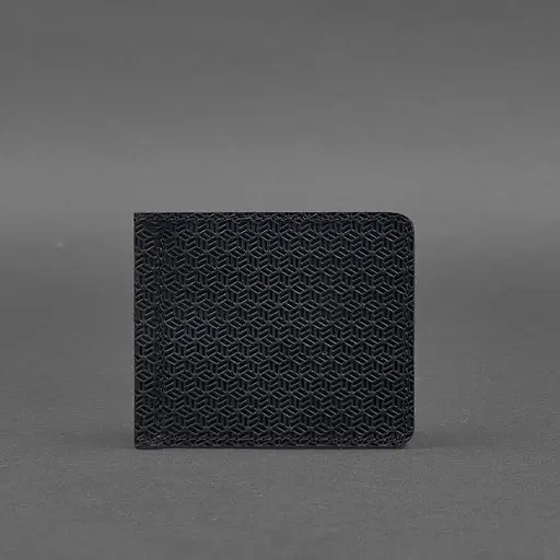 Мужской кожаный портмоне синий 1.0 зажим для денег Карбон - фото 6