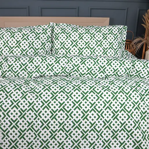 Наволочка Mirson Ranforce Elite Abstract Green 40х60 см (2200013166474) - фото 1