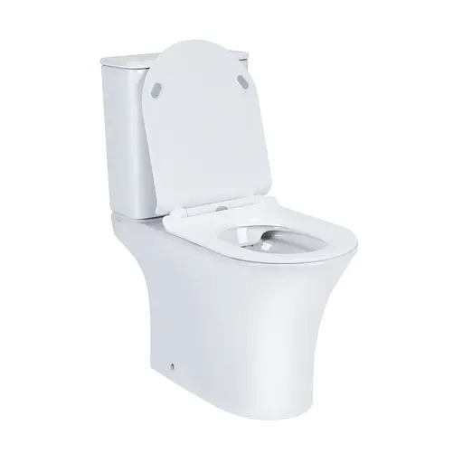 Унитаз-компакт Qtap Presto безободковый с сиденьем Soft-close QT24221217AW, Белый - фото 12