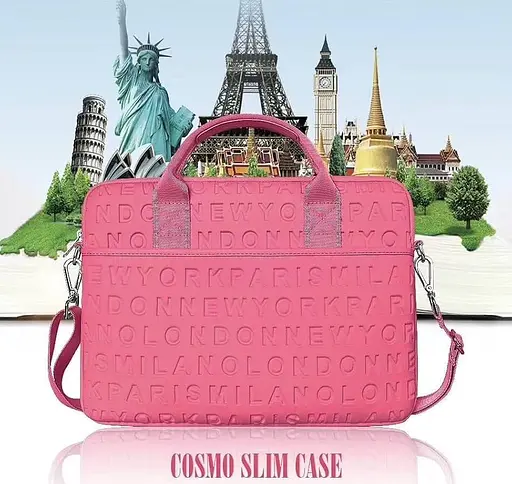 Сумка для ноутбука Wiwu Cosmo Laptop Slim Bag 13.3 Hot pink темно-розовый - фото 2