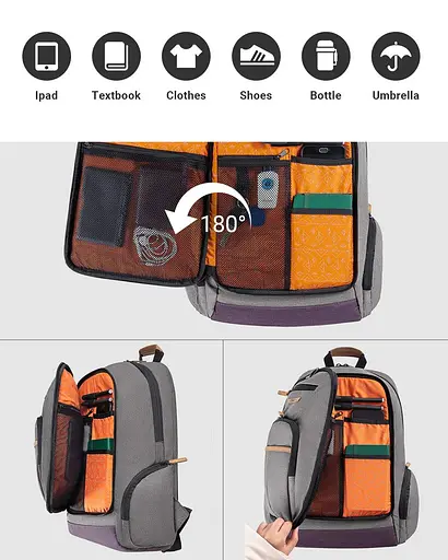 Рюкзак городской 25L Arches KingCamp 30х43х15 см sum0025033 - фото 8