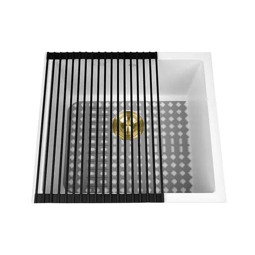 Кухонна мийка врізна в стільницю 1.5 мм біла Nett NW-5045, Білий - фото 3