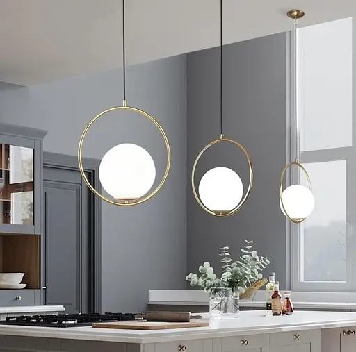 Підвісний світильник в корпусі латунь у формі кола | Line F | Арт. AA356-200 M - фото 5