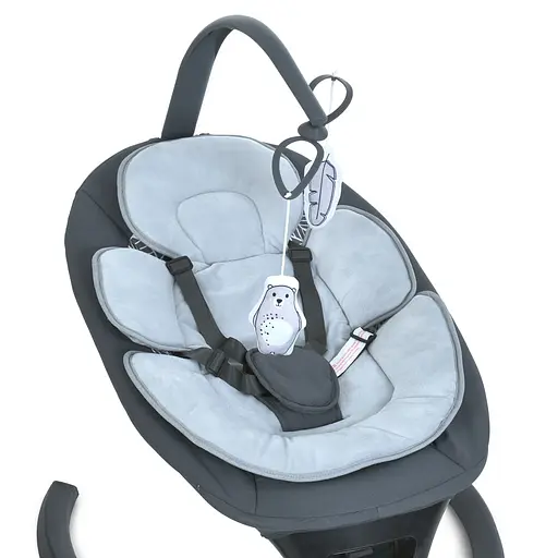 Укачивающий центр El Camino ME 1175 SOUL, таймер, 5 скоростей качания, USB/Bluetooth, с пультом ДУ, Серый - фото 3