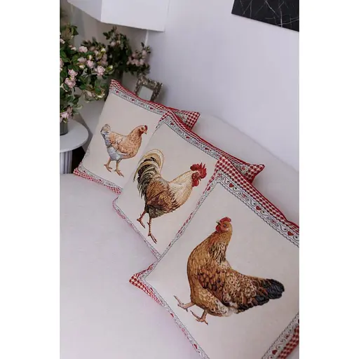 Подушка гобеленова Прованс Добробут Курочка 45х45 см (44440) - фото 6