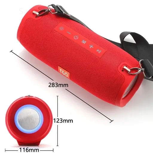 Портативная Bluetooth колонка T&G TG-322 беспроводная переносная колонка с влагозащитой Красная - фото 4