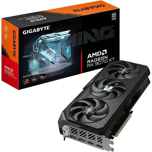 Видеокарта Gigabyte AMD Radeon RX 9070 XT 16GB GAMING (GV-R9070XTGAMING-16GD) (GDDR6, 256 bit, PCI-E v5.0 x16) - фото 10