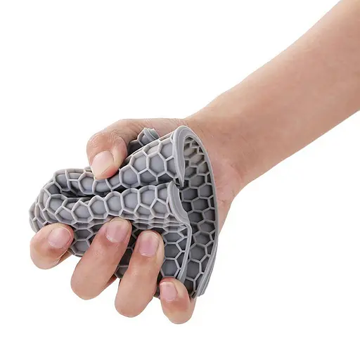 Підставка у вигляді сот кругла силіконова під гаряче килимок для чашки банки 17.5 см, Kitchen Master Блакитний 87523 - фото 3