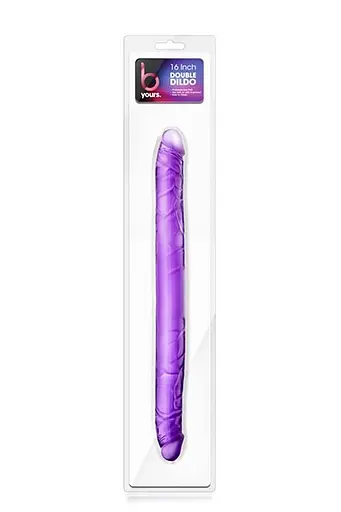 Двосторонній фалоімітатор B Yours 16 Inch Double Dildo 40.6 см фіолетовий - фото 4