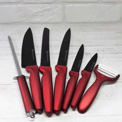 Набор кухонных ножей Edenberg EB-951 антибактериальное покрытие 8 предметов - фото 3