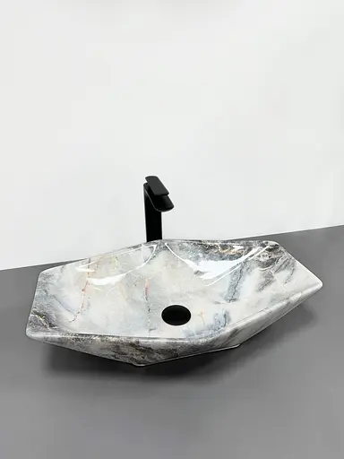 Умивальник VBI Venezia S granit gloss накладний VBI-012402, Мармур - фото 2