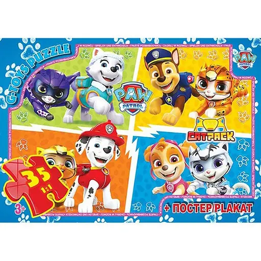 Дитячий пазл "Paw Patrol" G-Toys PW08901 постер 35 елементів - фото 1