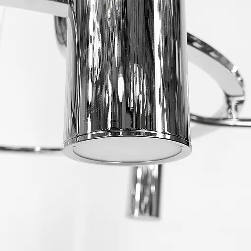 Підвісна срібна люстра ZION на 6 спотів Line.F MJ 129/6 CH - фото 6