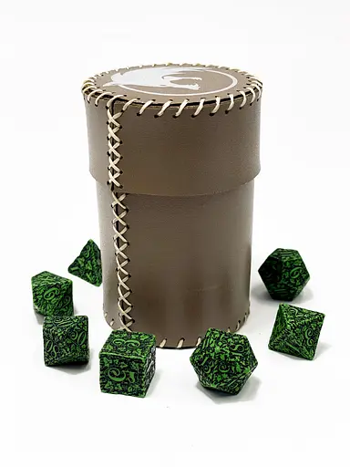 Настільна гра Планета Ігор Чаша для кубиків Вовк (коричнева) (Dice cup Wolf brown) (pi-dc008) - фото 4