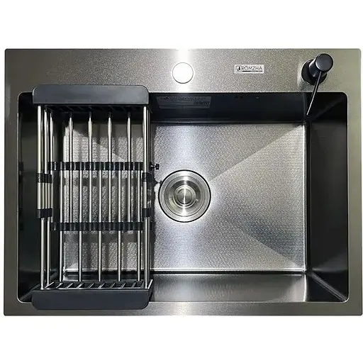 Кухонна мийка Romzha Arta Carbon U-550 Space Gray - фото 1
