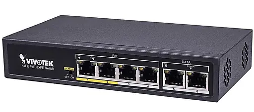 Коммутатор Vivotek AW-FET-060C-065, Unmanaged 4xFE PoE + 2xFE UTP Switch (AW-FET-060C-065) - фото 1