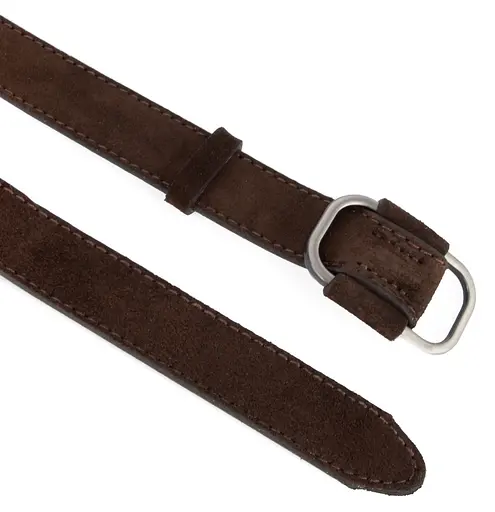 Ремінь жіночий замшевий JK-2548 коричневий під джинси (105 см) - фото 3