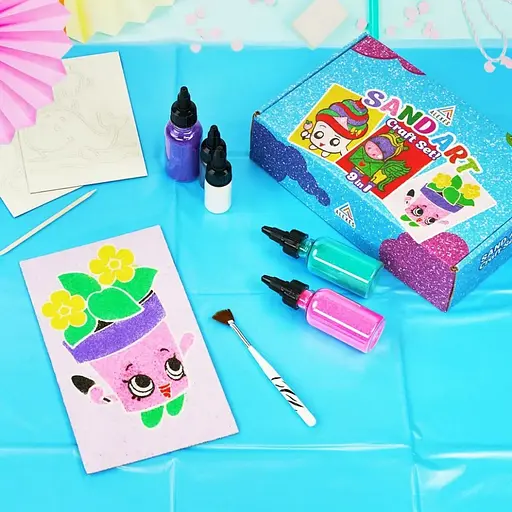 Дитячий набір для творчості картини з піску 9 в 1 KP-005 з магнітами - фото 2