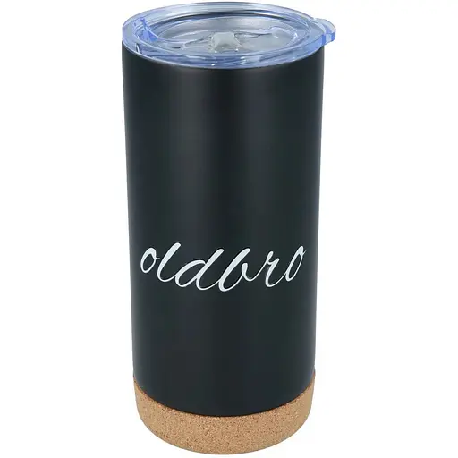 Кухоль OldBro для старого друга з корковим дном 480 мл Black із нержавіючої сталі з подвійними стінками - фото 1