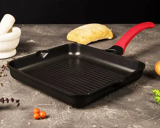 Квадратная сковорода гриль Biol Modern 28x28 см - фото 6