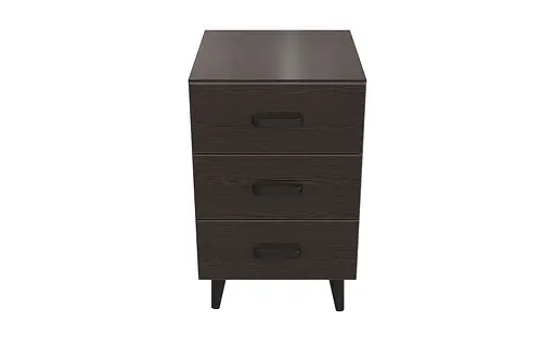 Тумба Вива 3 на конусных ножках Ferrum-decor 56,5x35x40 Черный металл ДСП Венге Магия 16 мм (FRD-106819) - фото 3