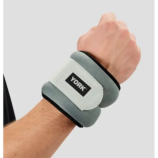 Утяжелители York Fitness Soft для рук и ног 2х1кг серый - фото 3