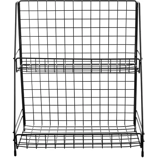 Сушарка для посуду (полиця) Ringel Raum, двоярусна, залізна, 30х15.5х34 см, чорна (RG-025b) - фото 2
