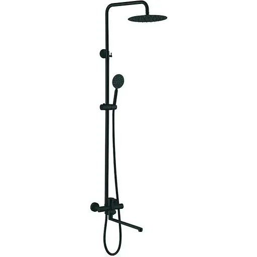 Душова система Zerix DAX-006-J-35cm Black ZX4829, Чорний матовий - фото 1