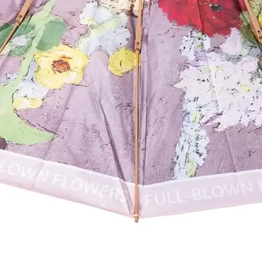 Парасоля Yiwu HP-23-3M механічна складна 99 см з квітковим принтом рожева - фото 7