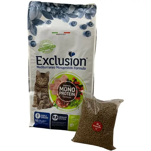 Корм Exclusion Adult Chicken для дорослих кішок з куркою 1кг (на вагу) - фото 1