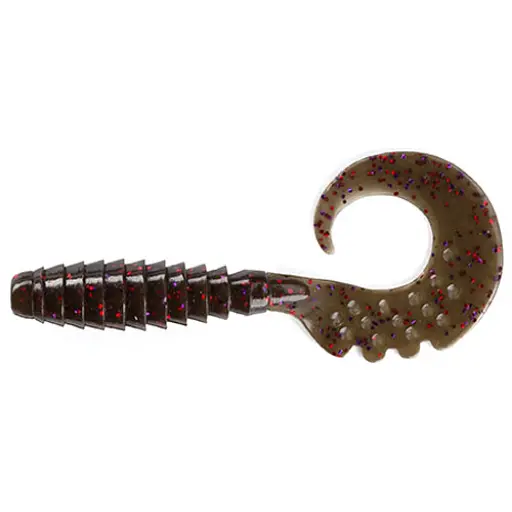 Силикон FishUP Fancy Grub 2.5" #050 - GreenPumpkinBrown/Red&Purple (10 шт/уп)