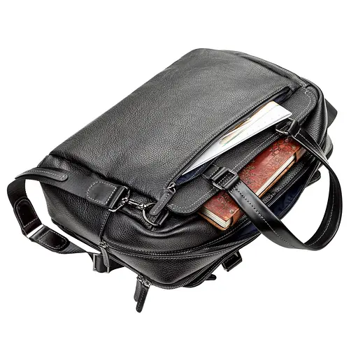Чоловіча шкіряна сумка SHVIGEL 42х29х11 см sum0013983 - фото 7