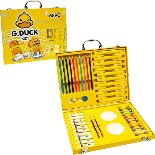 Художній набір для малювання 68 предметів G. Duck у дерев’яному кейсі, 34x27 см