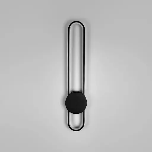 Видовжене бра Line F у металевому чорному корпусі 60 см Арт. W009/600 BK - фото 2