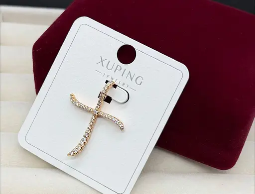 Прикраса хрестик Xuping медичне золото біжутерія підвіска гіпоалергенний хрест для жінок на ланцюжок - фото 1