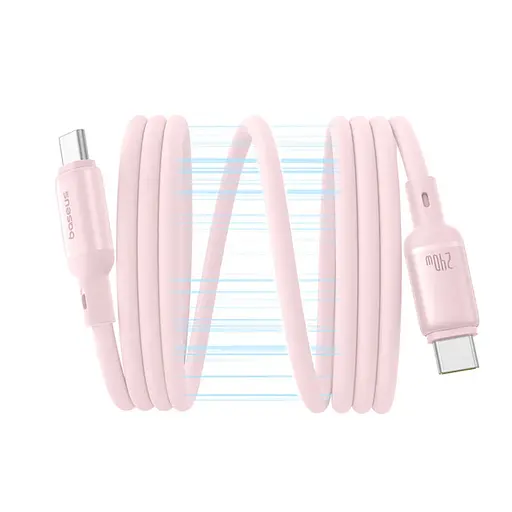 Дата кабель Baseus PicoGo Magnetic Liquid Silicone Type-C to Type-C 240W (1m) (P10376800) Baby Pink - фото 2